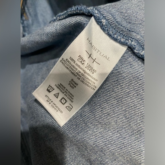 Custom Habitual Denim Buttoned Down Dress SzS - Picture 10 of 12